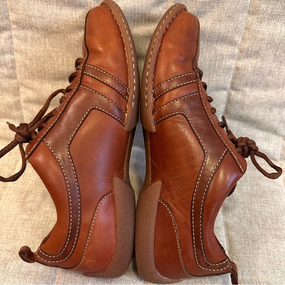 Born Oxford Mens 11 US 45 EU Brown Leather Two Tone Shoes Lace Up Casual - Picture 8 of 13